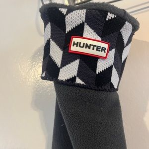 NWOT Hunter Boot Socks - Geometric Grey - M 7-9 Ladies